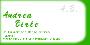 andrea birle business card